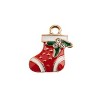 John Bead 8pcs Sweet & Petite 18x17mm Stocking Small Christmas Holiday Charms - 2 of 4