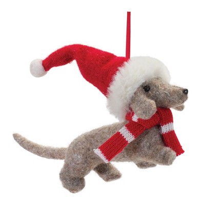 Festive Dog Ornament Collection – Fabric – 8 Inch Length, 4.5 Inch Height, Set of 12 By Melrose