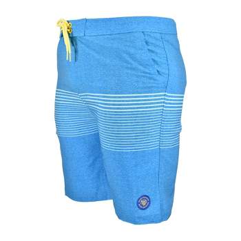 Banana Boat Men's UPF50+ Quick Dry Stretch Striped Bathing Suit | Blue and Turquoise