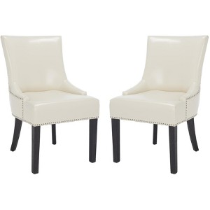 Lotus Kd 19" H Dining Chair With Nail Head Trim (Set of 2) - MCR4700 - Safavieh Couture - 1 of 4