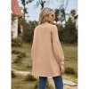 Clearlove Long Sleeve Coat Women's Cardigan Jacket Knitted Solid Color Open Stitch Loose Fit Mid-length Soft Casual Perfect for Spring Fall - 4 of 4