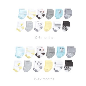 Hudson Baby Grow with Me Cotton Terry Socks, Farm, 0-6 and 6-12 Months - 1 of 2