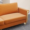 NicBex Couches for Living Room 76" Sofa Velvet Upholstered 2-Seat Couch Soft Sponges Modern Designs Sofa with Gold Trim and Cozy Cushions - 4 of 4