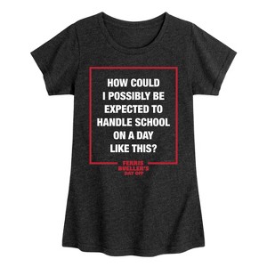 Girls' - Ferris Bueller's Day Off - How Could I Possibly Fitted Short Sleeve Graphic T-Shirt - 1 of 4