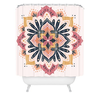 Avenie Mandala Shower Curtain Pink - Deny Designs