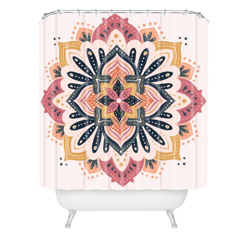 Avenie Mandala Shower Curtain Pink - Deny Designs, 1 of 7