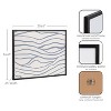 Kate & Laurel All Things Decor 20"x16" Gallery Simple Elegant Coastal Waves Print by The Creative Bunch Studio Black - 3 of 4