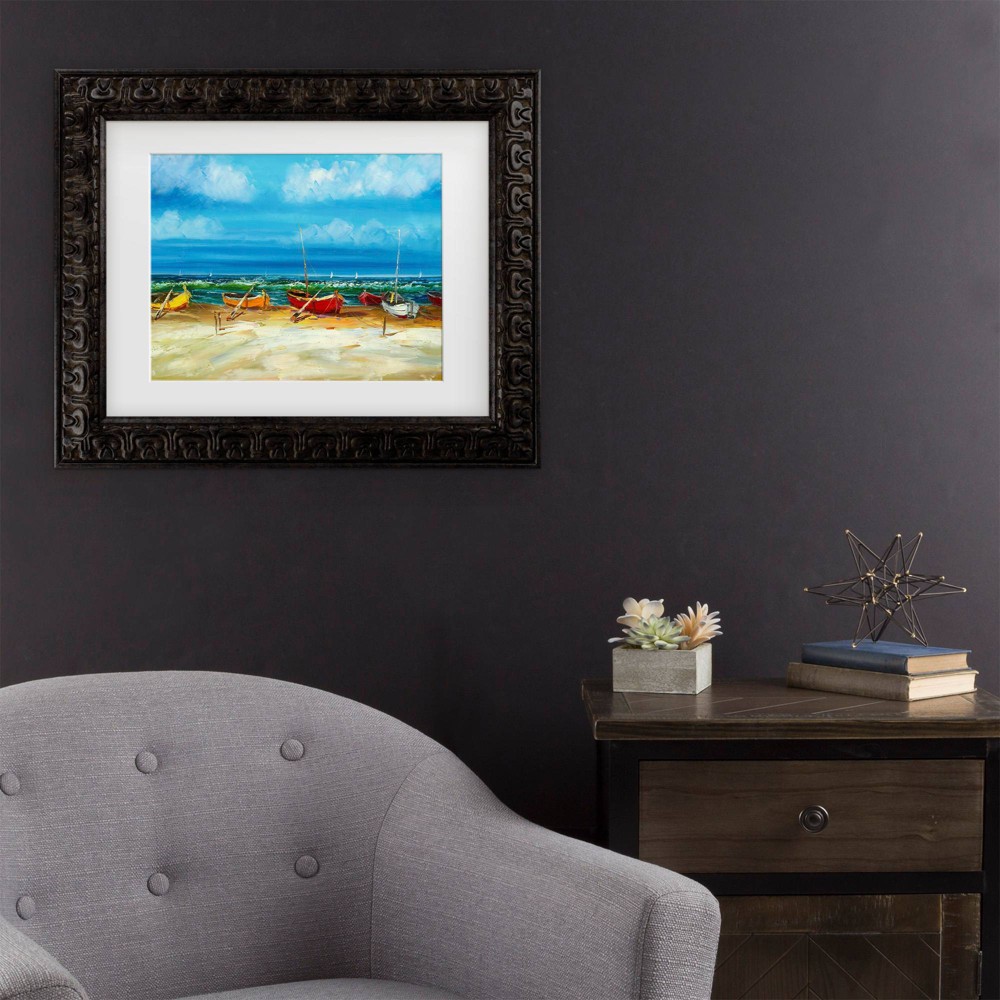 Photos - Other Decoration Trademark Fine Art 16"x20" Masters Fine Art Before The Storm Matted Framed Art Dark Gold