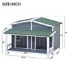 UbMelt Medium Dog House Outdoor & Indoor Use WaterProof Wood Dog Crate with Porch and 2 Doors,Sturdy&Durable - 3 of 4