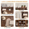 Garvee 5-in-1 Entryway Furniture with Storage Cabinet and Top Shelf-8 Shoe Storage Cube and 6 Hanging Hooks Coat Rack - 4 of 4