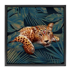 Stupell Industries Tropical Leopard with Glitz Gem, 18" x 18" - 1 of 4