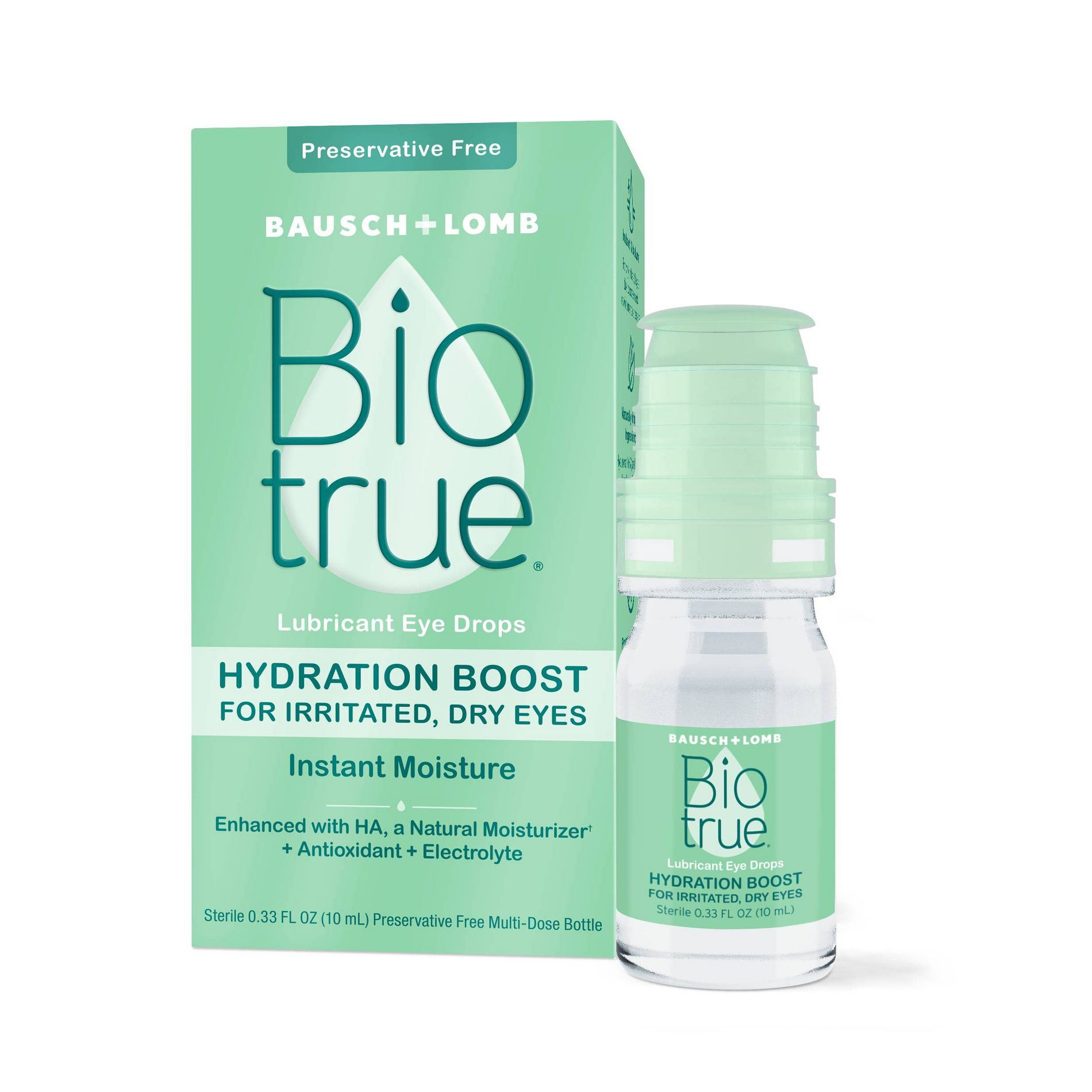 Biotrue Hydration Boost Preservative Free Eye Drops for Dry Eyes and Lubricant - 10 ml