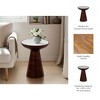 Wooden Accent Table with Marble Top - Modern Home Decor - Solid Wood Base - Ideal for Living Room, Bedroom & Office - 3 of 4