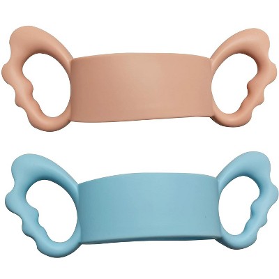 Image of Botabee Silicone Wide-Neck Baby Bottle Handle - Set of 2, Blue & Pink