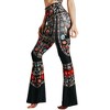 The Yoga Democracy High Waist Bell-Bottom Leggings, Flare Leggings with Sweat-Wicking and UPF Protection, Customizable Length (Festival Denim) - 2 of 4