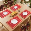 REGALWOVEN Placemats Set of 6 Leather Placemats, Washable Kitchen Table Mat, Seasonal Holiday Christmas Place Mats for Party - 3 of 4