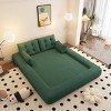 King Size Human Dog Bed, 3-in-1 Foldable Sofa Couch with Surroundings, Teddy Fabric Foam-Filled Sleeper Floor Sofa for Living Room-Baofuwish - 3 of 4