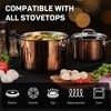 Aoibox Whole Tri-ply 18/10 Stainless Steel Pot and Pan Set, 10-Piece Copper Cookware with Stainless Steel Lids, Induction Compatible - 3 of 4