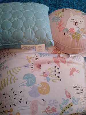 Full/queen Harper Woodland Animals Cotton Reversible Kids' Comforter Set  Blush - Urban Habitat : Target