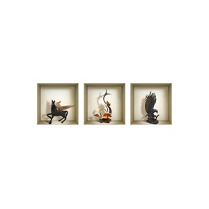 HomeRoots Set of Three Lia Faux Niche 3D Peel and Stick Wall Decals - 1 of 3