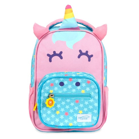 RALME Unicorn Girls Backpack with Lunch Box and Water Bottle 6 Piece Set 16 inch, Kids Unisex, Purple