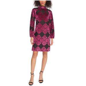 Vince Camuto Womens Burnout Velvet Mini Dress - 1 of 1