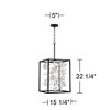 Possini Euro Design Black Silver Pendant Chandelier 15 1/4" Wide Modern Clear Crystal Flower Vine 4-Light Fixture for Dining Room House - 4 of 4