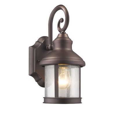 Chloe Lighting Galahad Transitional 1 Light Rubbed Bronze Outdoor Wall Sconce 12" Height