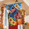 American Fall Birdhouses House Flag Patriotic Autumn Floral 28" x 40" Briarwood Lane - 4 of 4
