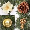 6Ft Christmas Garland, Pre-lit Artificial Garland with 20 LED, Pine Cones Berries Poinsettia, Garland for Mantle Fireplace Stairs Decoration - 3 of 4