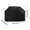 Unique Bargains Dustproof Barbecue Grill Dust Cover 31.5"x25.98"x39.37" Black 1 Pc - 2 of 4