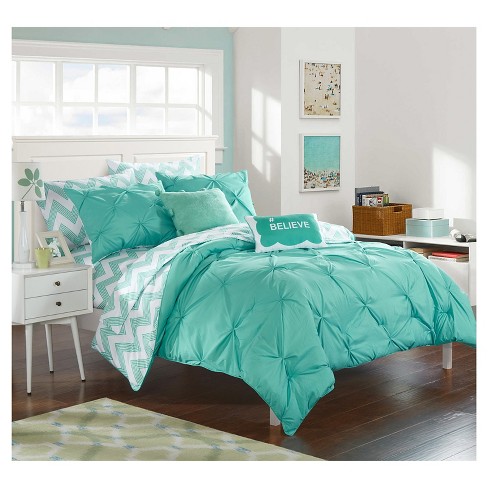 Foxville Pinch Pleated And Ruffled Chevron Print Reversible