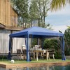 Outsunny 10' x 10' Heavy Duty Pop Up Canopy with Removable Mesh Sidewall Netting, Easy Setup Design, Outdoor Party Event with Storage Bag - 2 of 4