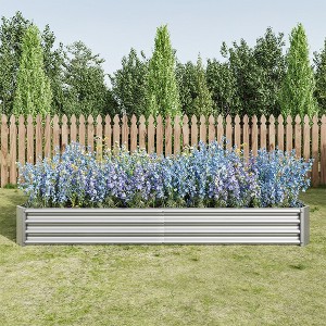 Raised Garden Bed Kit, 7.6x3.7x0.98ft Outdoor Planter Box For Vegetables, Flowers, Herbs, Fruits, Rust-proof Metal Raised Bed - 1 of 4