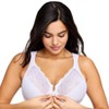 Glamorise Womens Wonderwire Front-closure Underwire Bra 1245 White