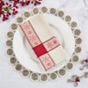 Saro Lifestyle Classic Charm Jacquard Napkin (Set of 4), Red, 19"x19" - 4 of 4