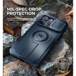 Dexnor for iPhone 15 Pro Max Case with Slide Camera Cover & Adjustable Kickstand & Built-in Screen Protector - 1 of 3