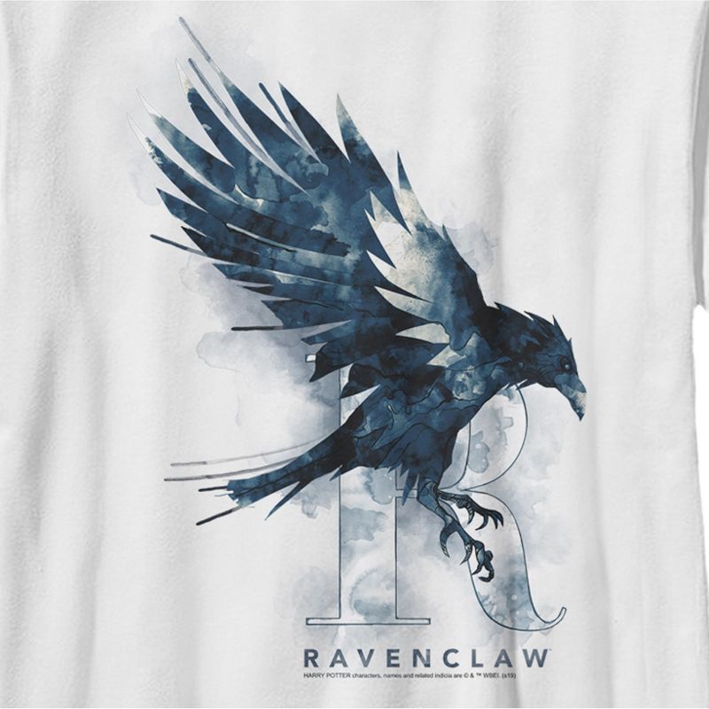 Boy's Harry Potter Ravenclaw Bird Watercolor T-Shirt, 2 of 5