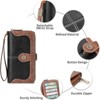 FATMOON Women’s Bifold Wallet - RFID Blocking with 16 Card Slots & Zipper Pocket for Cash, Coins, Credit Cards for Daily Use,Travel - 3 of 4