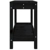Patio Bench Black 32.5"x13.8"x17.7" Solid Wood Pine - 3 of 4