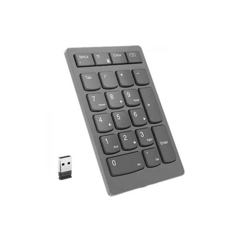 Lenovo Go Wireless Numeric Keypad - Wireless Connectivity - RF - 2.40 GHz Calculator, TAB, Equal, Esc Hot Key(s) - PC - Scissors Keyswitch, 1 of 3
