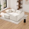 PexFix 104" Oversized Modular Sectional Sofa with L-Shape Chaise Modern Upholstered Cloud Couches with Throw Pillows for Living Room Bedroom Beige - 3 of 4