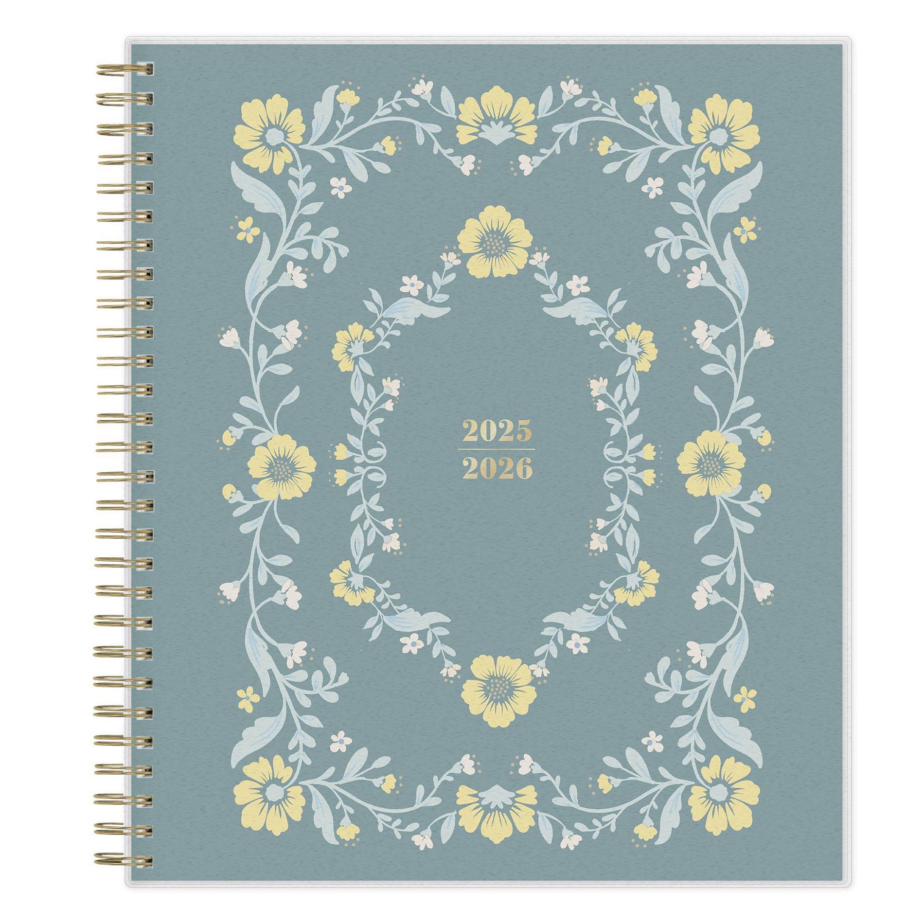Blue Sky 8"x10" 2025-2026 Weekly/Monthly Spiral Planner Smooth Frosted Sammie Green