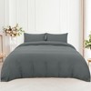 PiccoCasa Washed Brushed Microfiber Soft Duvet Cover Set 3 Pieces including 2 Pillow Cases - 2 of 4