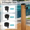 Pellebant Umbrella Base Holder Square 40lbs Weighted Stand for Outdoor Market Umbrella, Cement Concrete Steel - 3 of 4