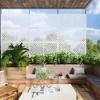 Lirago White 72 in. Galvanized Metal Outdoor Privacy Screens Garden Outdoor Fence - 2 of 4