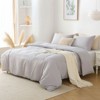 Karl Home Duvet Cover Set Solid Terracotta Color Bedding Set 3 Pieces Queen Size - 2 of 4