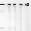 Chanasya 2pk Faux Linen Shimmer Textured Sheer Window Curtain Panels - Set of 2 - 2 of 4