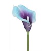 Duovlo 20pcs Calla Lily Bridal Wedding Bouquet Lataex Real Touch Artificial Flower Home Party Decor (Purple in Blue) - 2 of 4