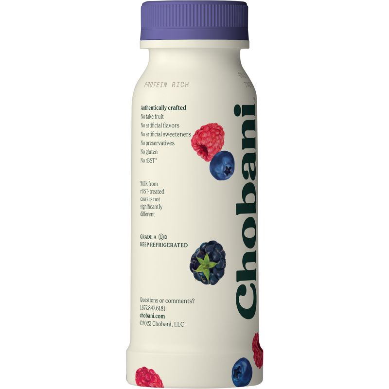 Chobani Mixed Berries Greek Style Yogurt Drink - 7 fl oz, 3 of 13